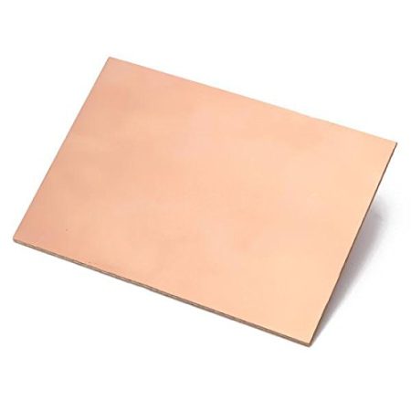 Single Layer Glass Fiber Copper Clad Board 10 X 8 Inch